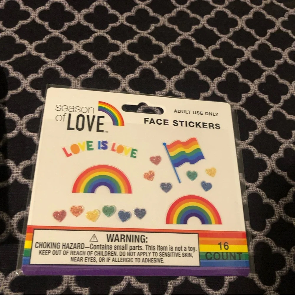 Disney Rainbow Pride Bundle Sunglasses Stickers Headband Sweatband Fan (4 Items)